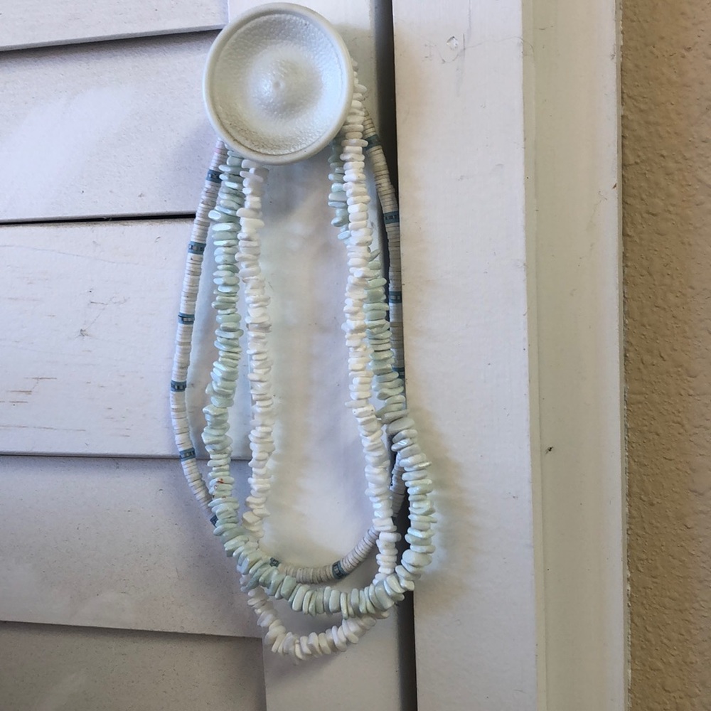 Puks Shell Necklace Lot of 3 Seafoam White & Shell